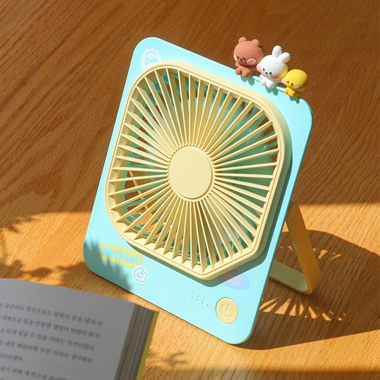 Line Friends Minini Table Fan (Blue/Pink)