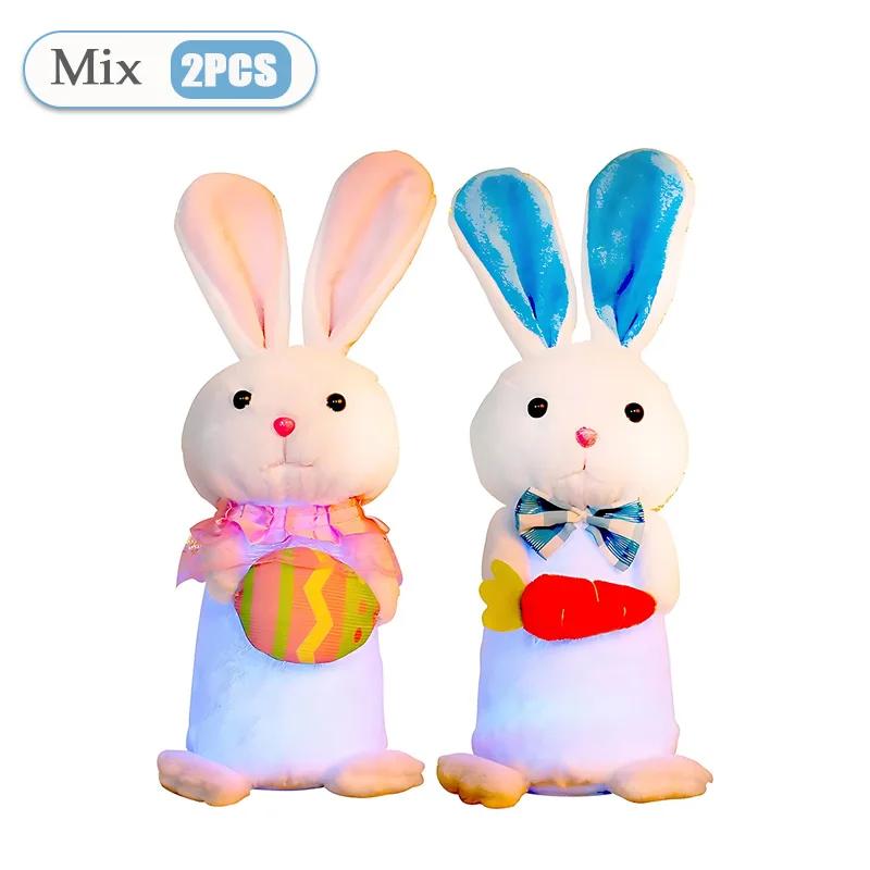 1-3 PCS Easter Decorations Glowing Bunny Doll Small Rabbit Ornament New Year Gift Holiday Decoration Festive Home Accent Display