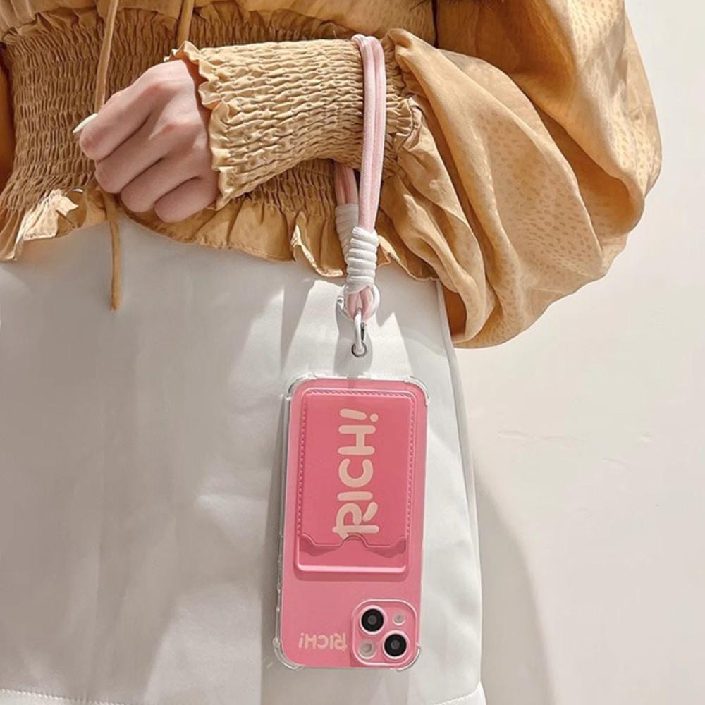 Butterfly Card Holder Pocket With Lanyard Case For Samsung Galaxy S25 Edge S23 S24 S25 Ultra S22 S21 Plus S20 FE Cover Cute Soft