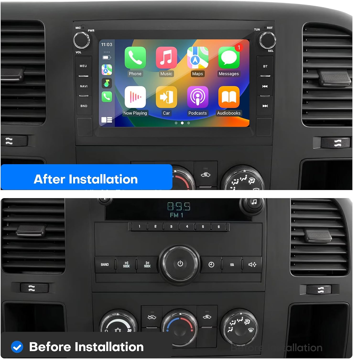 

4Core 64GB Car Radio for GMC Acadia 2007-2012, Android Auto, CarPlay, 7 Touchscreen GPS with Backup Camera 2 32G