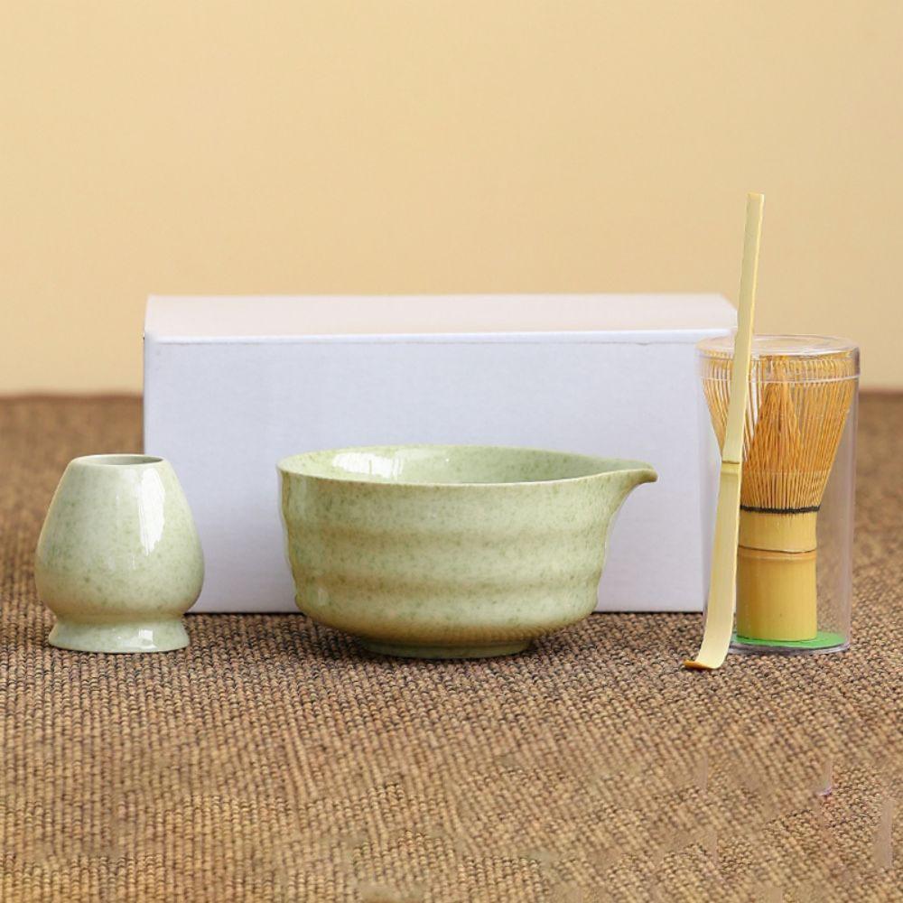 4ks Vintage Matcha Čajová Sada Keramická Matcha Chasen Sada Elegantní Stojan na Matcha Metličku Kit Čajovna