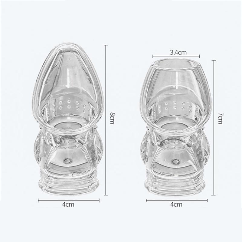 Gland transparent Cock Ring Mărirea penisului Inele preputului Întârzierea ejacularei Inele reutilizabile pentru penis Extender Jucării sexuale pentru bărbați