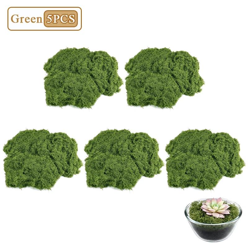 1-10PCS Artificial Moss Turf Bionic Faux Greenery Micro Landscape Arrangement Ornaments Lawn Bonsai Potted Scenery