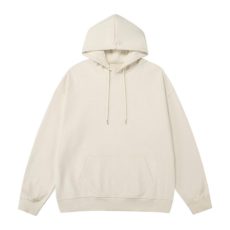 Retro Simple Solid Color Autumn Hooded Sweatshirt for Men and Women Loose and Versatile Bottoming Hoodie