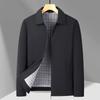 Popular Men's Spring Lapel Jacket for Middle-Aged & Elderly - Casual Dad's Coat for Civil Servants