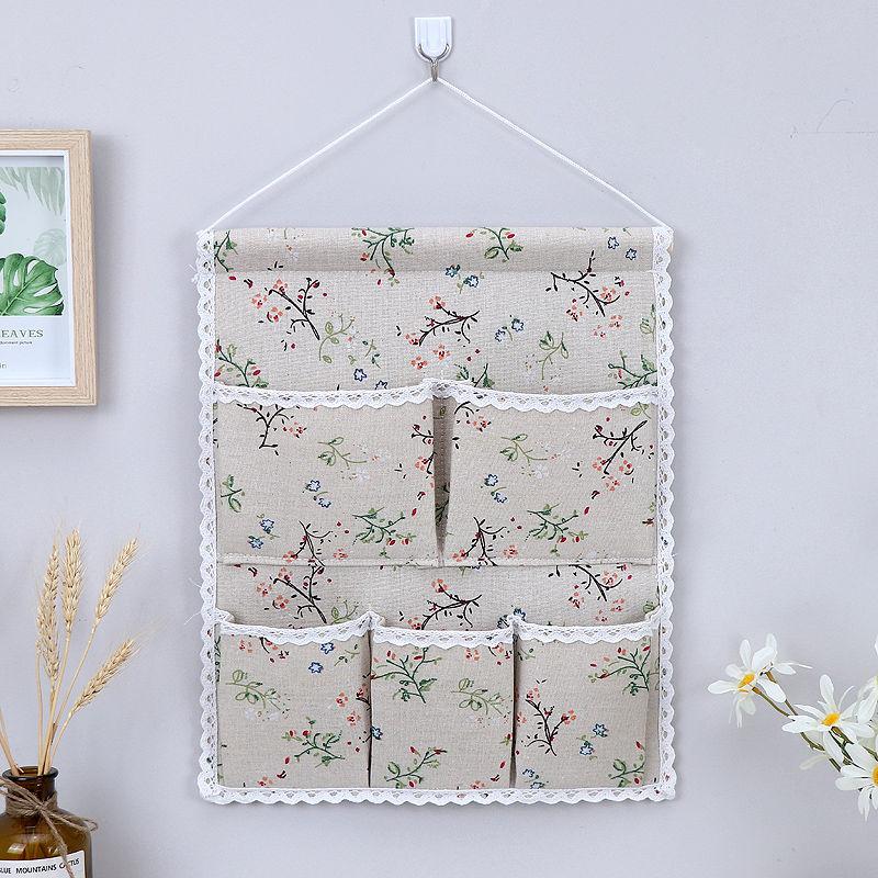 

WTEMPO Тканевые подвесные мешки для хранения вещей на задней стенке двери из хлопка и льна Многослойные отделочные мешки для гардероба Артефакт для хранения в помещении 45*35cm