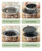 Korean-Style Stainless Steel Round BBQ Grill & Fire Pit with Non-stick Baking Pan