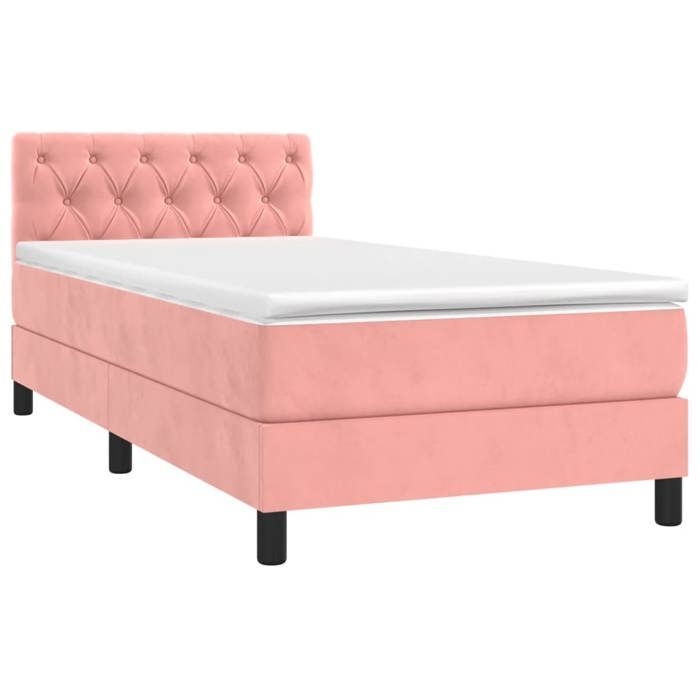 Maison Exclusive - Sommier à lattes de lit avec matelas et LED Rose 80x200 cm