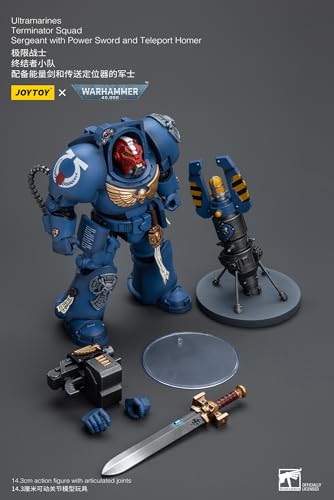 JoyToy Warhammer 40k: Ultramarine Terminator Sergeant with Power Sword and Teleport Home 1:18 Scale Action Figure