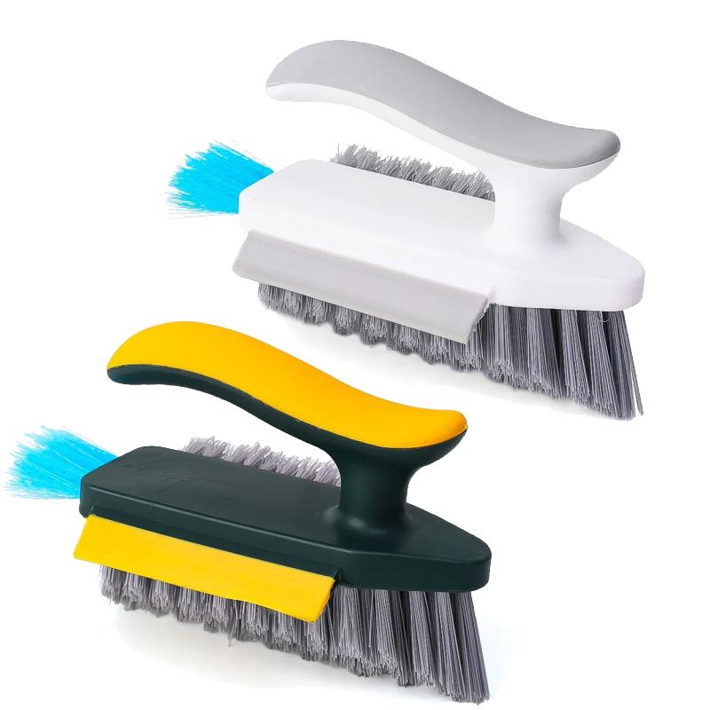 1/1pc 1-in-1  V-Shape Scrubber Brush Bathroom Gap Clean Brush Multi-Purpose Corner Tile Floor Gap Window Groove Cleaning Tool