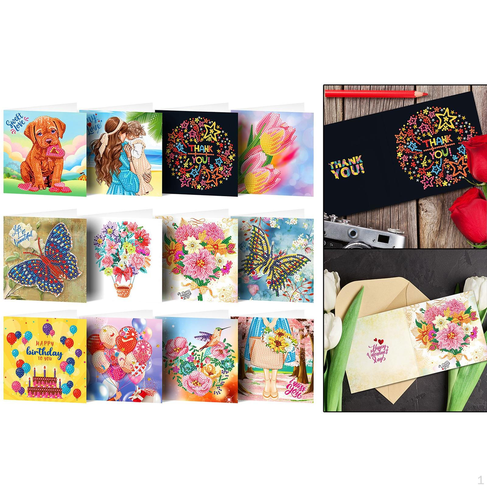 

DIY алмаз живописи поздравительные открытки, 5D художественные открытки, поздравления