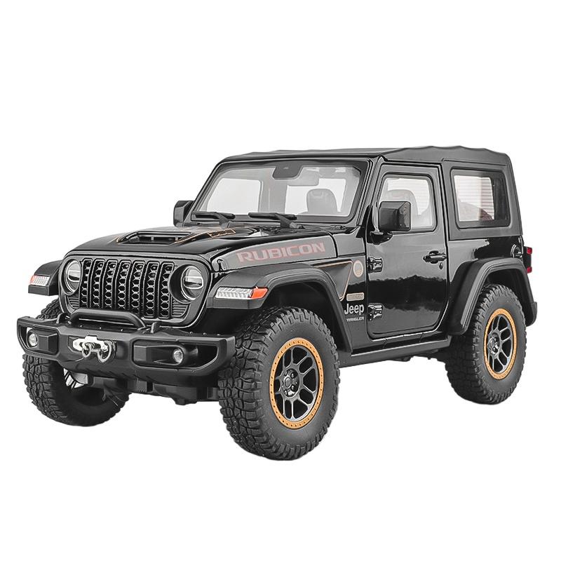 1/18 Jeep Wrangler Rubicon Off Road SUV Alloy Diecast Model Car Desktop Display Collectibles Ornaments Holiday Present for Boys