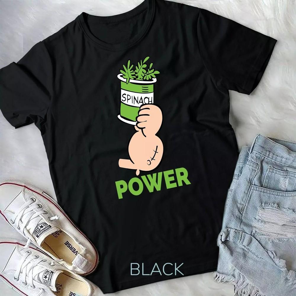 2025/Spinach Power Tshirt Muscle Shirt Healthy Vegan Food T-shirt Unisex T-shirt Unisex T-Shirt XXXXL