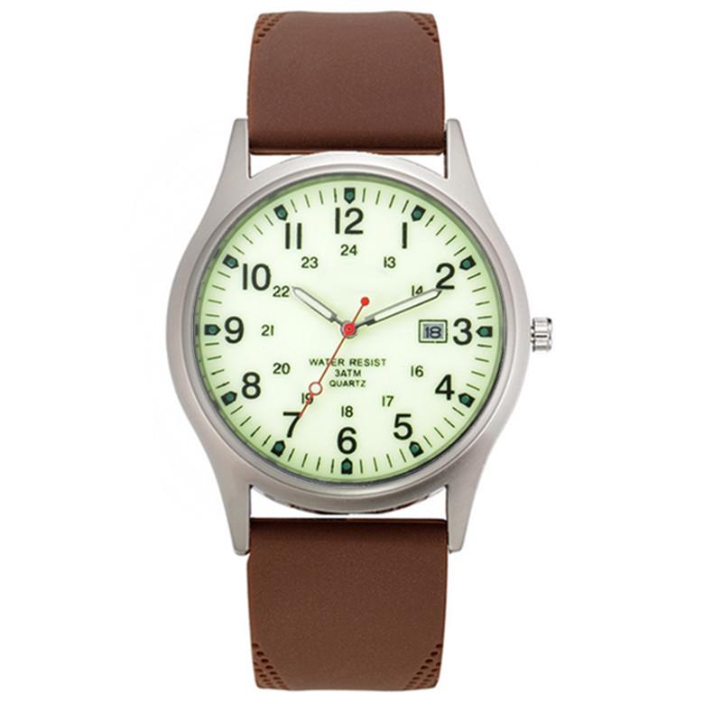 Men's Casual Silicone Band Sports Quartz Watch with Date Display