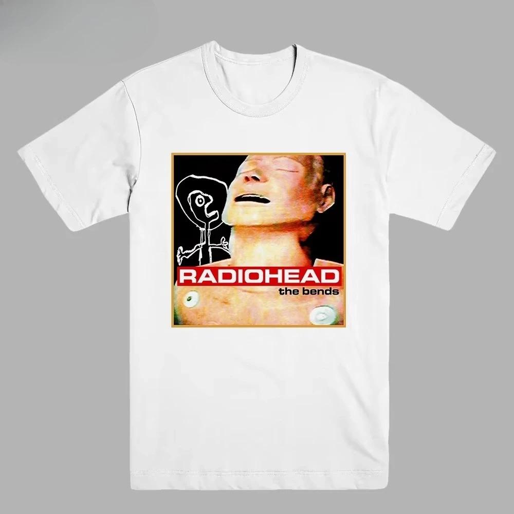 Rock Radiohead Kid As Album Tour Concert Rare Tshirts Oversized Black White Navy Blue Unisex Women Casual Printed Shortsleeved S