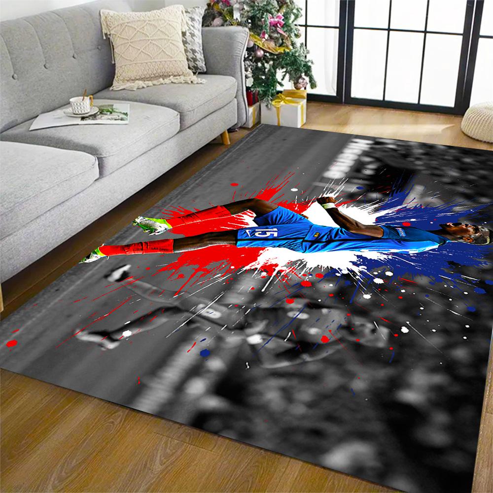 Paul Pogba Action Floor Mat Perfect for Kitchen Dormitory Living Rooms Playrooms Antislip Carpet Anime Office Decor