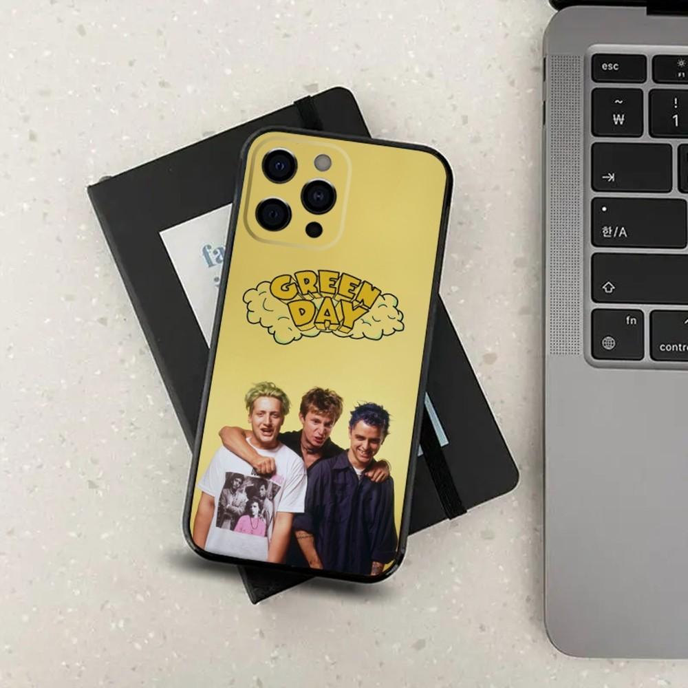 G-Green Day Band Phone Case For iPhone 16,15,14,13,12,11,Pro,X,XS,Max,XR,Plus,Mini Soft Black Cover