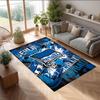 Hertha BSC FC Fußballmuster Weicher Teppich rutschfest für Innenbereiche Sport Dekor Matte für Schlafzimmer