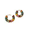 Seven-coloured Enamel Drip Glaze Earrings Heavy-duty Design Heavy Fashion Senior Sense Earrings Trendy Gift Elegant Lady's Accessories Classic Jewelry