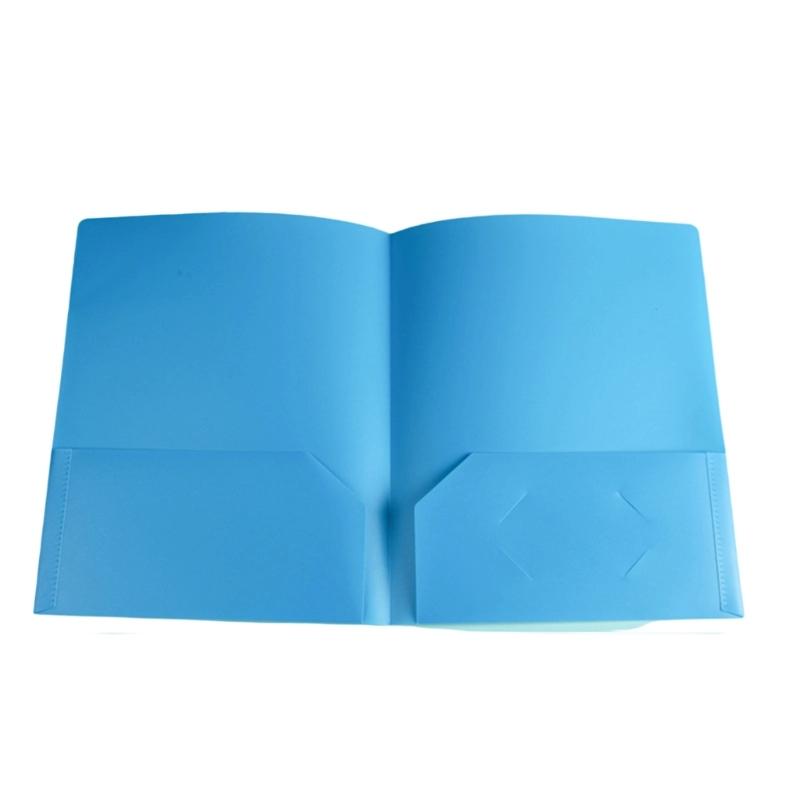 1/6Pcs Two-Pocket Folder Letter Size Folders with Pockets Holds 100 Sheets Document Organiser Presentation File Folder