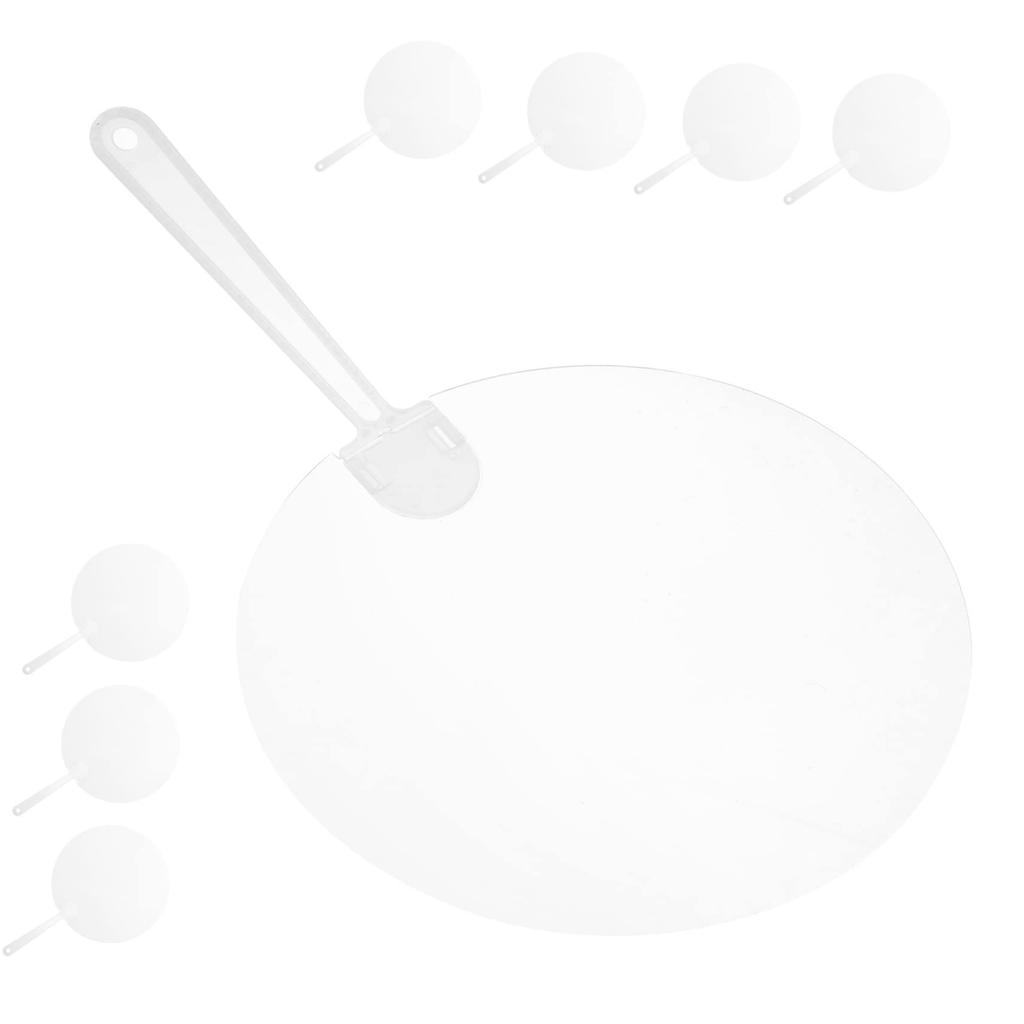 Toyvian 32 Pieces DIY Transparent Paper Portable Handheld DIY Graffiti Plastic Hand Plain Hand Graffiti Hand Fans Fans, Fans, Fans, Fans, Fans,