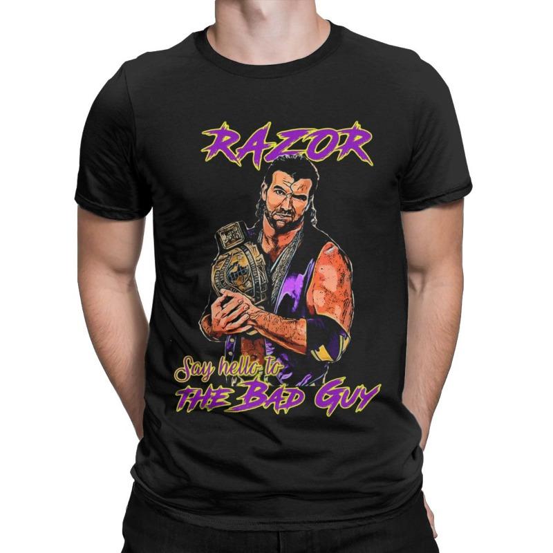 Men's Razor Ramon The Bad Guy T Shirts Wrestling Legend Tops Awesome Short Sleeve O Neck Tees Summer T-Shirts