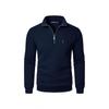 Men's Casual Half-Zip Stand Collar Hoodie with Embroidered Horse, Long Sleeve, 2025 Edition