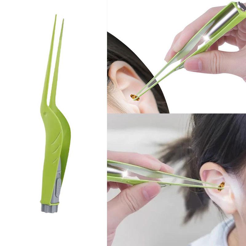 

Ear Cleaner Spoon Led Flash Light Ear Wax Curette Picker Visual Children Earpick Eer Wax Dig Remover Ear Nose Novel Tweezer