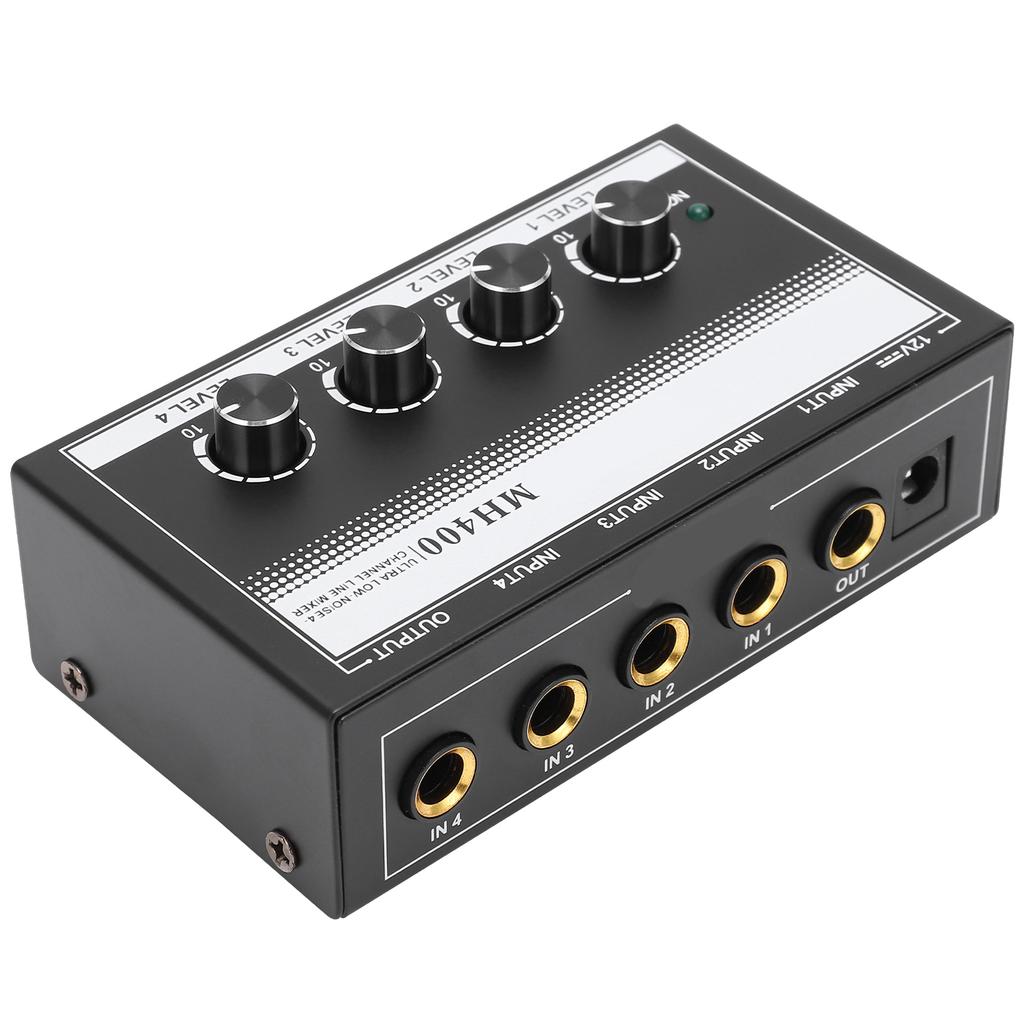 Sound Mixer 4 Kanäle Line Rauscharm Mini Kompakt für Club Bühne