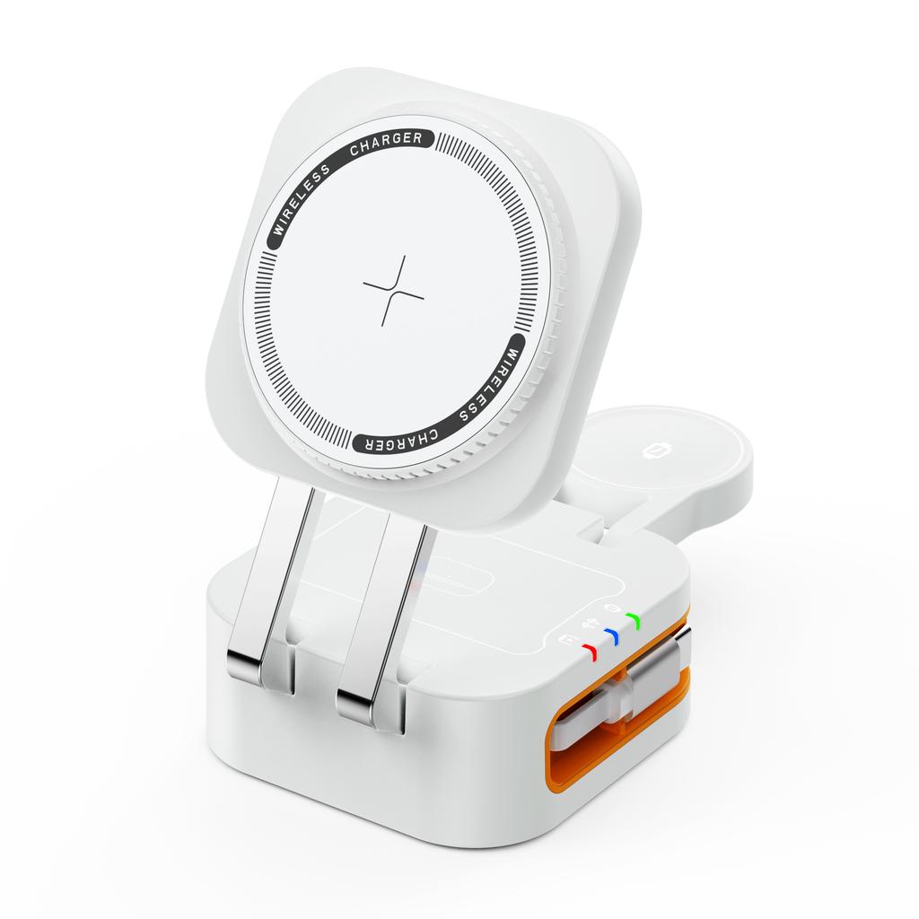 3 in 1 Magnetic Wireless Charger Stand For iPhone 12 13 14 15 16 Charging Station for  Watch 10 9 8 7 6 5 Airpods 2 3 Pro