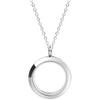 Round Pendant Necklace Locket Charm Stainless Steel Necklaces For Women Men Jewelry Chain Around Neck Necklace Decoration Gifts