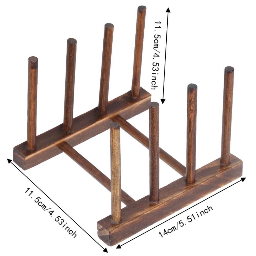 2pcs Collapsible Dish Storage Rack Brown Color Cabinet Organizer Dish Drying Rack For Kitchen Use