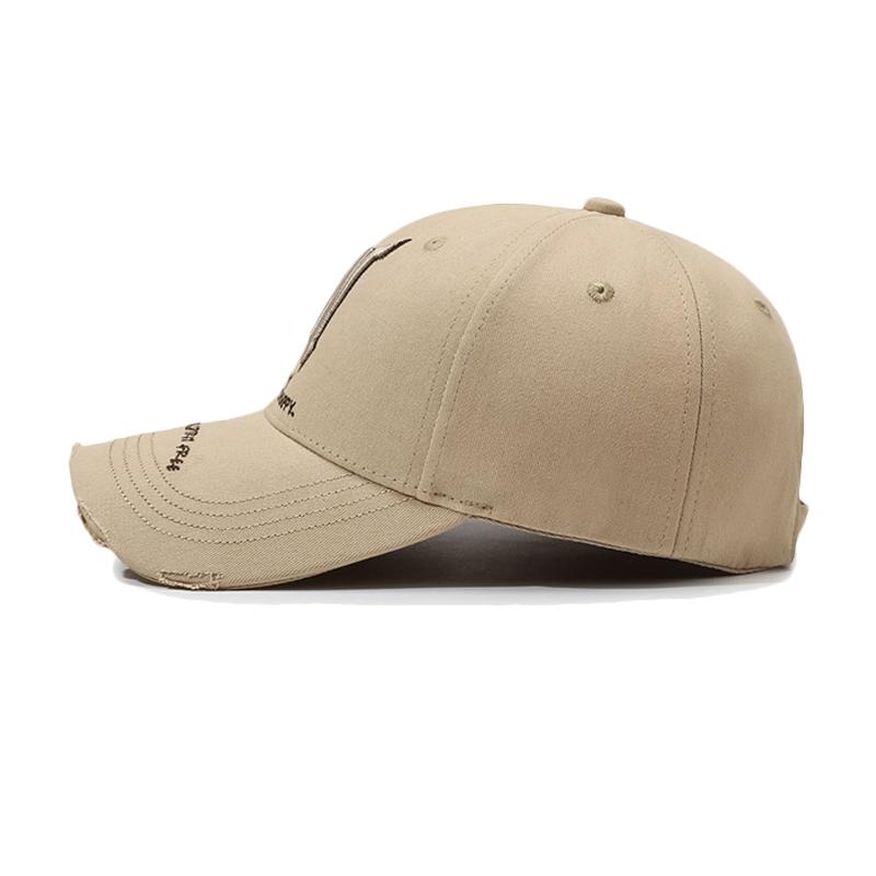 Hole Embroidered Letter Baseball Cap Unisex Sunshade Hat Outdoor Cap