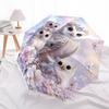 1 PC Automatic Folding Umbrella - Magical Snowy Owl Pattern, Portable & Foldable Design with 8 Ribs, Christmas Birthday Gifts