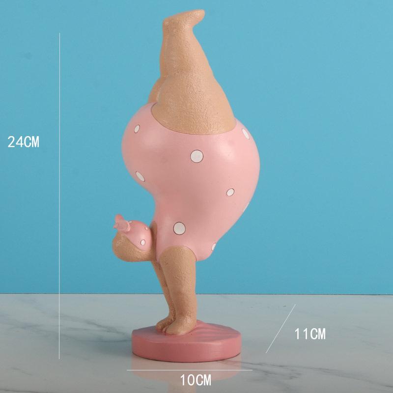Creative Resin Woman Yoga Figurine Sculpture Craft Living Room Decoration Office Bookshelf Yoga Girl Ornament Exquisite Gift New