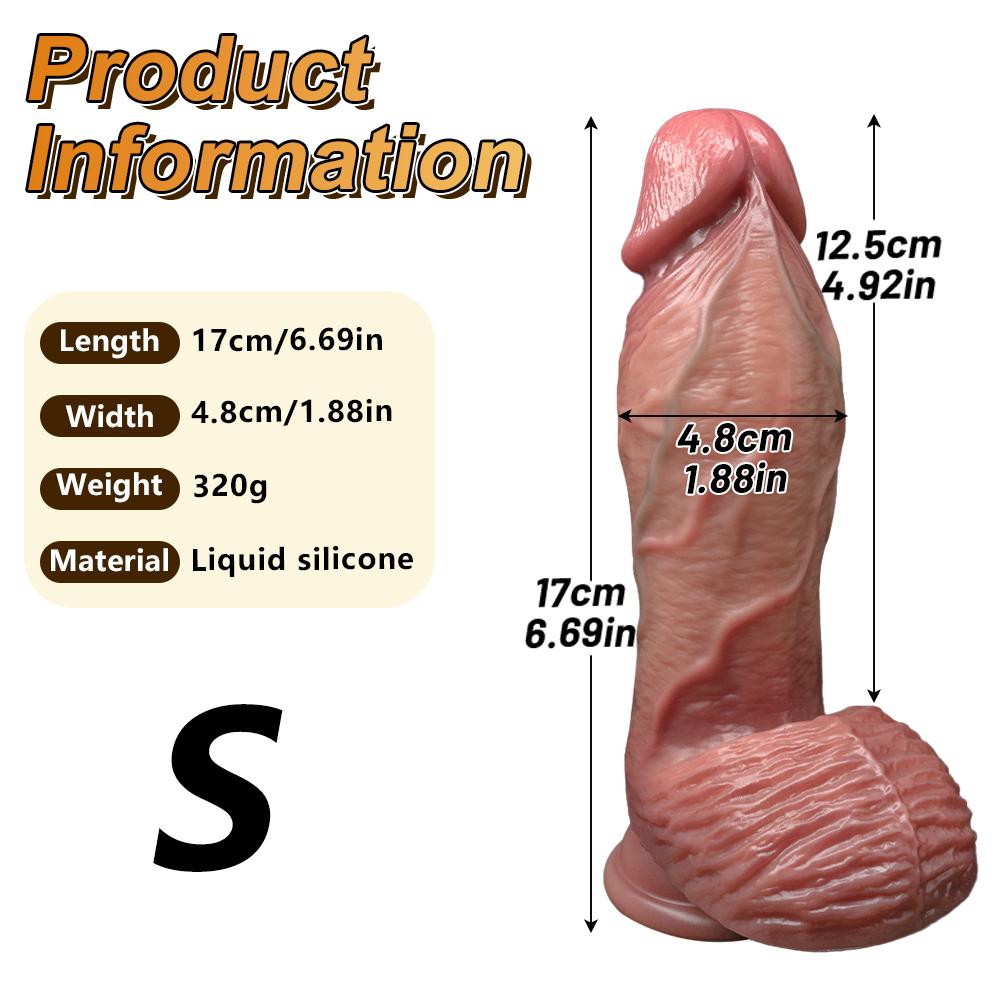 Realistischer Dildo mit starker Saugnapf Weiches Silikon Sexspielzeug für Anal- & G-Punkt Tiefe Stimulation Dildo Erwachsenen Sexspielzeug für Frauen Händefreie Lust