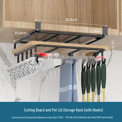 Portaoggetti da Cucina da Parete Senza Foratura in Acciaio Inossidabile Wei Yi