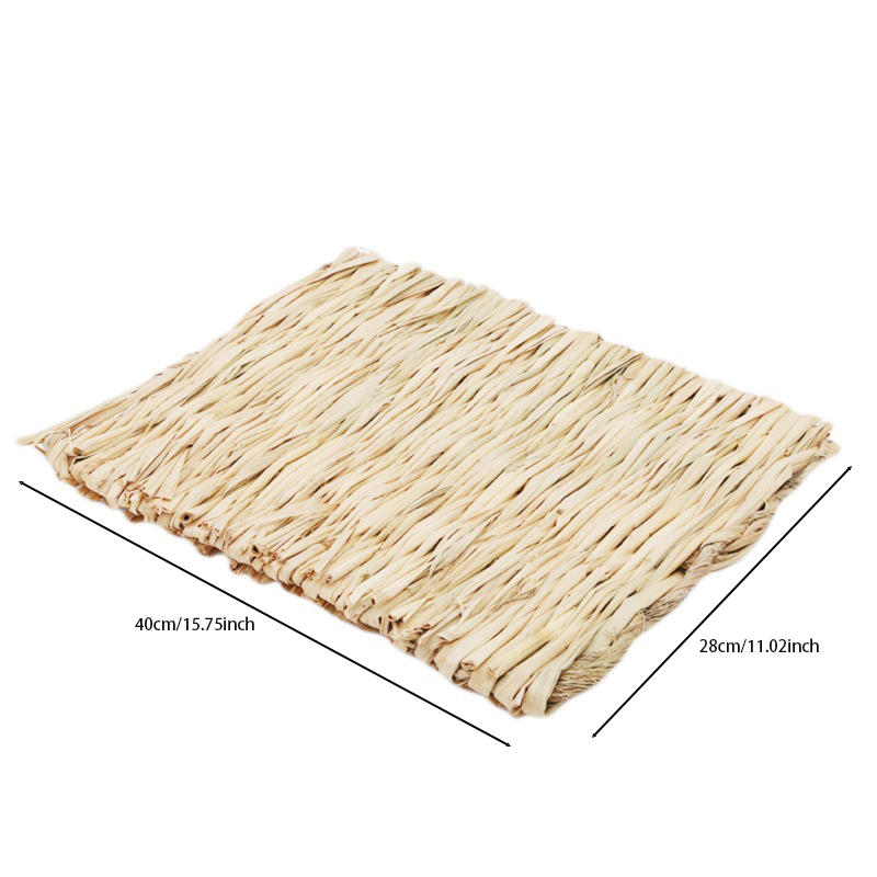 Simple Grass Mat Woven Bed Mat for Small Animal Creative Products for Hamster Rabbit Dogs Cats Pet Supplies
