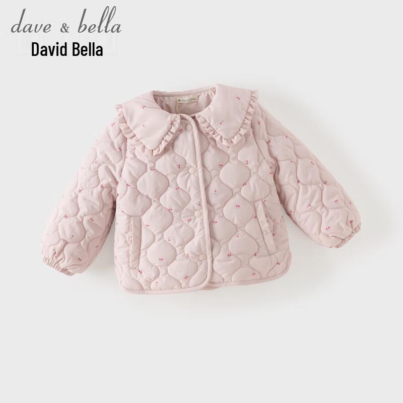 DAVE&BELLA Girls' Cherry Print Waterproof Padded Winter Jacket