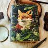 Fox Leather Journal: Large Vintage Grimoire, Blank Book of Shadows