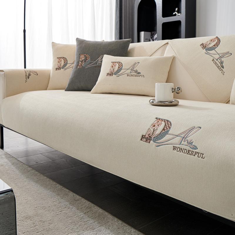 

Весенний и летний костюм подушки для дивана, универсальный нескользящий чехол для дивана на четыре сезона, тканевый чехол в скандинавском минималистском стиле, подушка 70*70cm