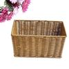 1Pcs Rattan Storage Basket Organizer Hollow Ventilated Design Kitchen Bathroom Storage Container Supermarket Collecting Basket