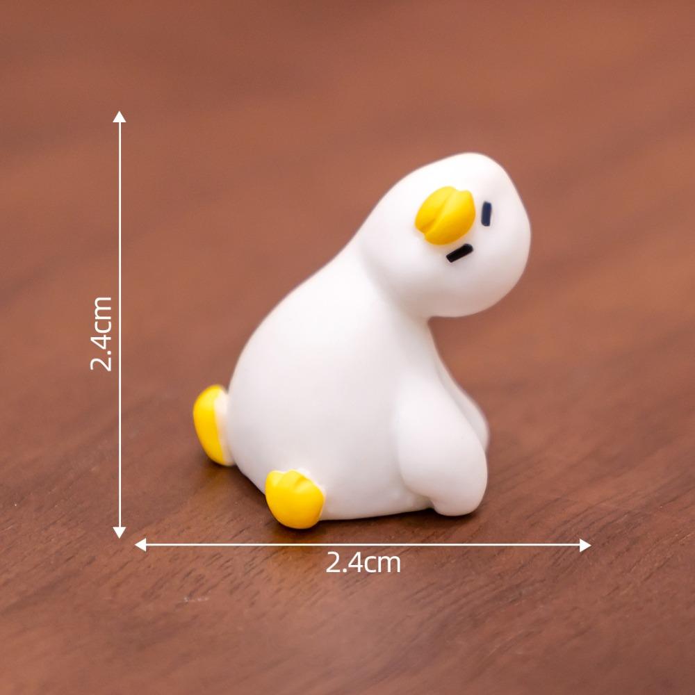 Resin Miniature Figurines DIY Doll House Aquarium Dollhouse New White Duck Ornament