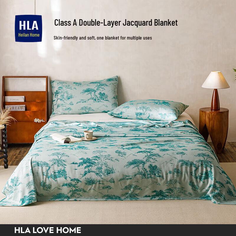 HLA Landscape Green Throw Blanket