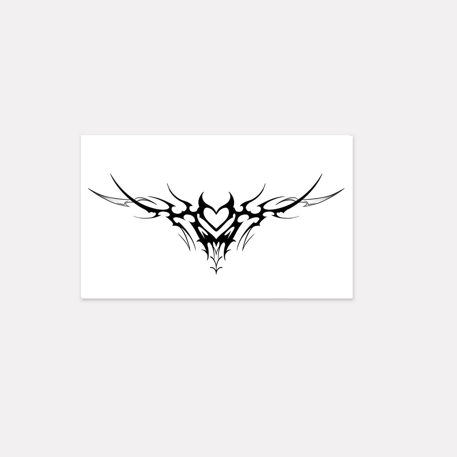 

Retro Tribal Style Love Tattoo Sticker, Cool Lines, Long-Lasting Waterproof, Niche High-End Pattern 9*15