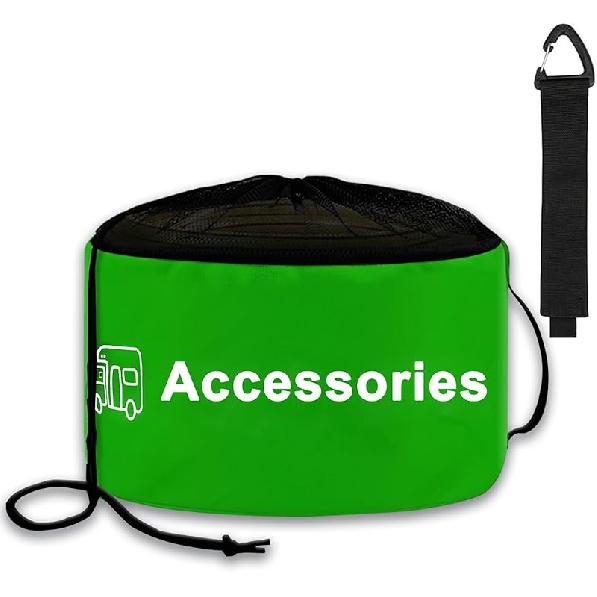 UNXMRFF 1-Pack Yellow Waterproof RV Hose Storage Bags With Drawstring Mesh Top, RV Utility Bag, Sewer Hose Bag, Camper Tools Accessories Bag For