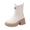 Thick-soled elastic thin Martin boots women's new versatile small inner height-increasing short boots