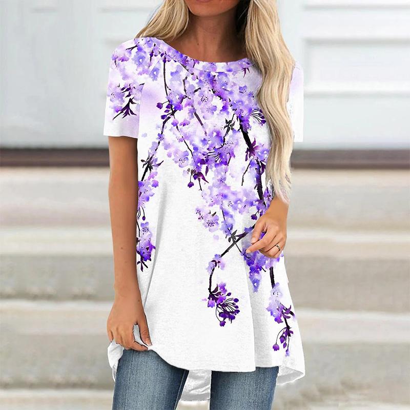 

Summer Floral Butterfly 3D Print T-shirt Streetwear Women Fashion Casual T Shirts 5XL