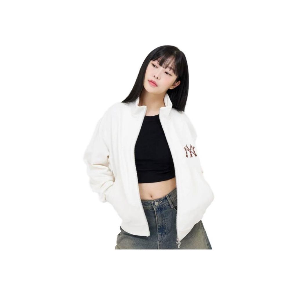 New MLB New York Yankees Sweatshirt Unisex Cream 3ATRM1034-50CRS