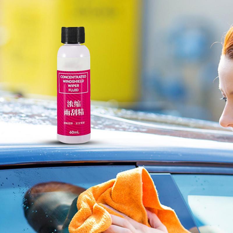 Window Washer Fluid Gum Remover for Car Windshield Washer Fluid Concentrate 60ml All-Season No Streak Car Cleaner for Window